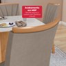 Mesa de Jantar Celebrare 1,20 com Vidro e 4 Cadeiras Apogeu Tecido Suede Animale Bege Amendoa Clean/ - 10