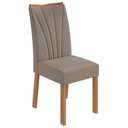 Ver imagem 3 de Mesa de Jantar Celebrare 1,20 com Vidro e 4 Cadeiras Apogeu Tecido Suede Animale Bege Amendoa Clean/
