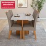 Mesa de Jantar Celebrare 1,20 com Vidro e 4 Cadeiras Apogeu Tecido Suede Animale Bege Amendoa Clean/ - 8