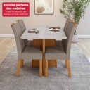 Ver mais imagens de Mesa de Jantar Celebrare 1,20 com Vidro e 4 Cadeiras Apogeu Tecido Suede Animale Bege Amendoa Clean/