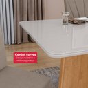 Ver imagem 7 de Mesa de Jantar Celebrare 1,20 com Vidro e 4 Cadeiras Apogeu Tecido Suede Animale Bege Amendoa Clean/