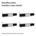 Ver imagem 6 de Rack Suspenso para TV até 80 Polegadas 218 cm 2 Portas Branco/Preto Glamy Madesa