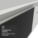 Ver imagem 7 de Rack Suspenso para TV até 80 Polegadas 218 cm 2 Portas Branco/Preto Glamy Madesa