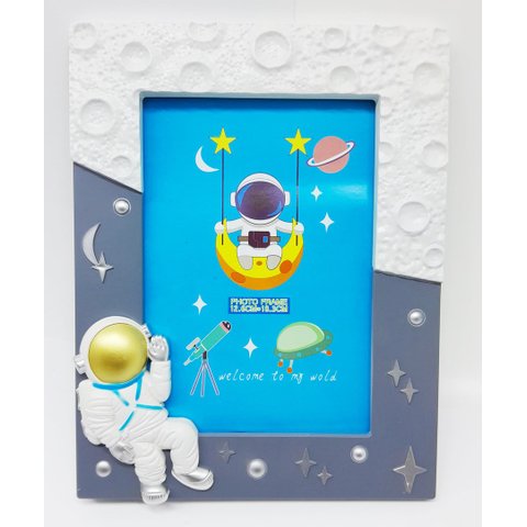 Porta Retrato Moldura Espacial de Astronauta Foguete Nasa 3d