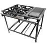 Fogão Industrial 4 Bocas P7 com Chapa Bifeteira Alta Pressão Metalfour - 5