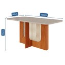 Ver imagem 3 de Conjunto de Mesa de Jantar Tampo de Vidro Off White Louise 1,60 com e 6 Cadeiras Paola Cinamomo/