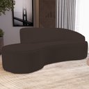 Ver imagem 2 de Sofá 3 Lugares Curvo Sala de Estar Living Firenze Direito D02 Corano Marrom 180 cm C-34 - Lyam