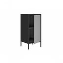 Ver imagem 2 de Balcão Alto Multiúso Itatiaia Smart - 1 Porta - Preto C- Cinza Matte
