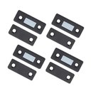 Ver imagem 1 de Kit 4 Chapinhas Magnética Preta Imã Manter Porta Armário Gaveta Fechada Facil Negocio Importadora Gx