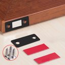 Ver imagem 3 de Kit 4 Chapinhas Magnética Preta Imã Manter Porta Armário Gaveta Fechada Facil Negocio Importadora Gx