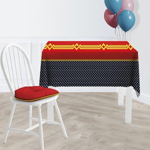 1 Toalha Mesa Festa TNT Estampado Estrela 140X140
