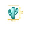 Kit 6 Porta Copo Decorativo em Silicone Formato Cacto Suporte Mesa Bolacha Chopp Verde Água - 5