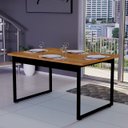 Ver imagem 1 de Mesa de Jantar Estilo Industrial 6 Lugares Escritório e Game