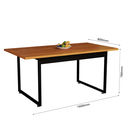 Ver imagem 5 de Mesa de Jantar Estilo Industrial 6 Lugares Escritório e Game