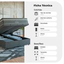 Ver imagem 5 de Cama Box Baú Casal Bipartido Cinza + Colchão Paris Molas Suede Cinza/cinza