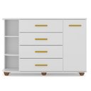 Ver imagem 6 de Cômoda Infantil com Cantoneira e 4 Gavetas 100% Mdf New Lorena Branco - Phoenix Phoenix Baby