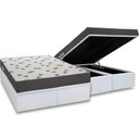 Ver imagem 1 de Cama Box Baú King: Colchão Espuma D33 Ortobom Light Saúde + Base Crc Courano White (186x198)