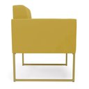 Ver mais imagens de Poltrona Sala Decorativa Kit 2 Elisa Base Industrial Dourada Veludo Mostarda D03 - D’Rossi