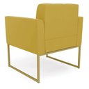 Ver imagem 7 de Poltrona Sala Decorativa Kit 2 Elisa Base Industrial Dourada Veludo Mostarda D03 - D’Rossi