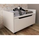 Ver imagem 1 de Gabinete de Banheiro Suspenso Bn3647 S/ Cuba 1 Gaveta e Rodizio 60cm Branco - Tecno Mobili