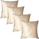 Ver imagem 1 de Kit 4 Capas de Almofadas Cetim Bege 45x45cm