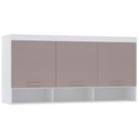 Ver imagem 1 de Armário Aéreo Ponte Modulado 165cm Taiga Branco/cinnamon L01 - Mpozenato