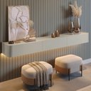 Ver imagem 1 de Nicho Union 180 cm 3 Gavetas com LED Off White Mavaular