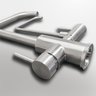 Torneira com Suporte de Filtro para Bancada Cozinha Gourmet Monocomando Bico Aerador Prata Inox - 4