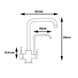 Torneira com Suporte de Filtro para Bancada Cozinha Gourmet Monocomando Bico Aerador Prata Inox - 7