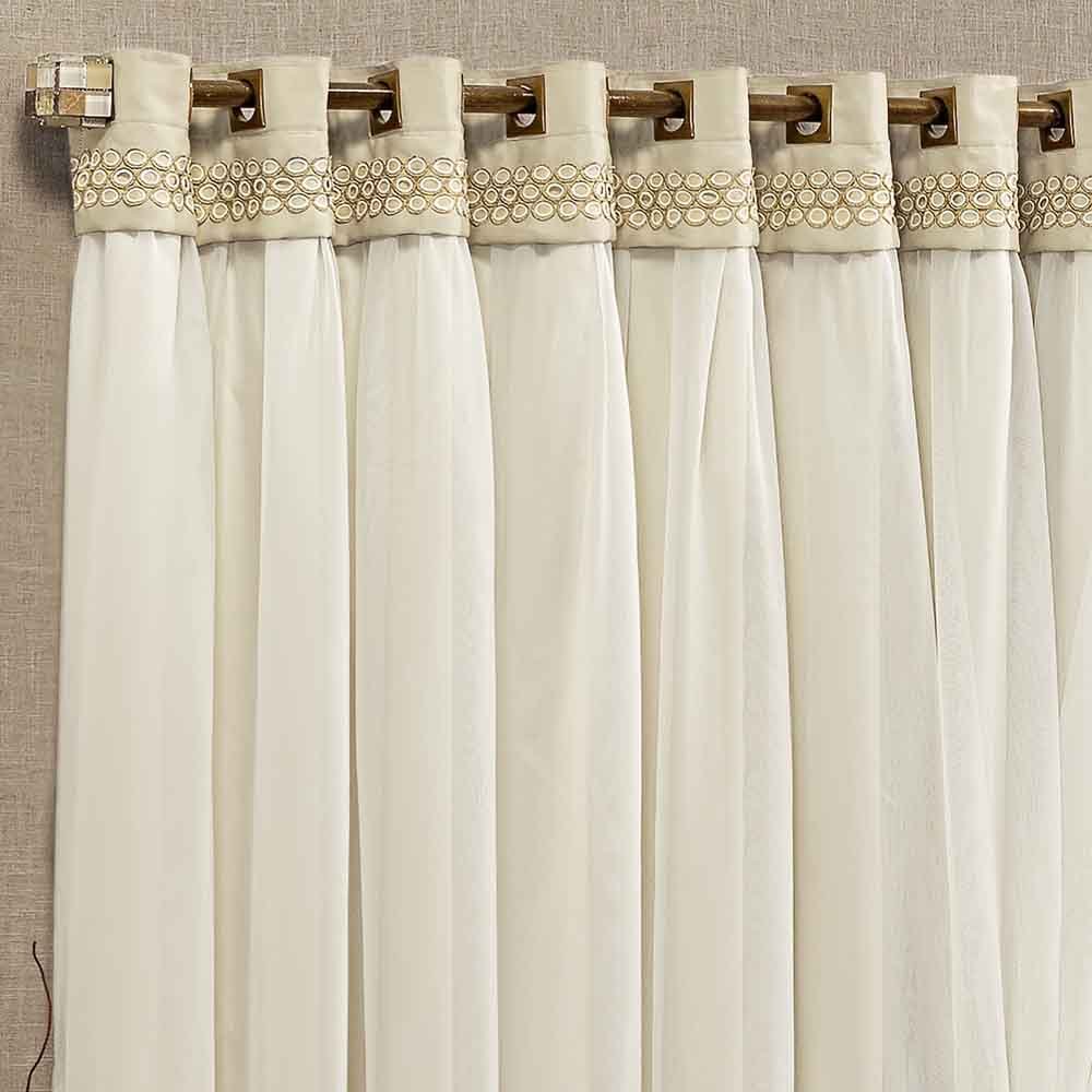 Cortina Grécia 2 Mts Sala Quarto Blackout para Varão - Palha - 2