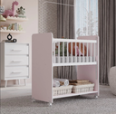 Ver imagem 1 de Mini Berço Movel Branco/rosa - Moblis