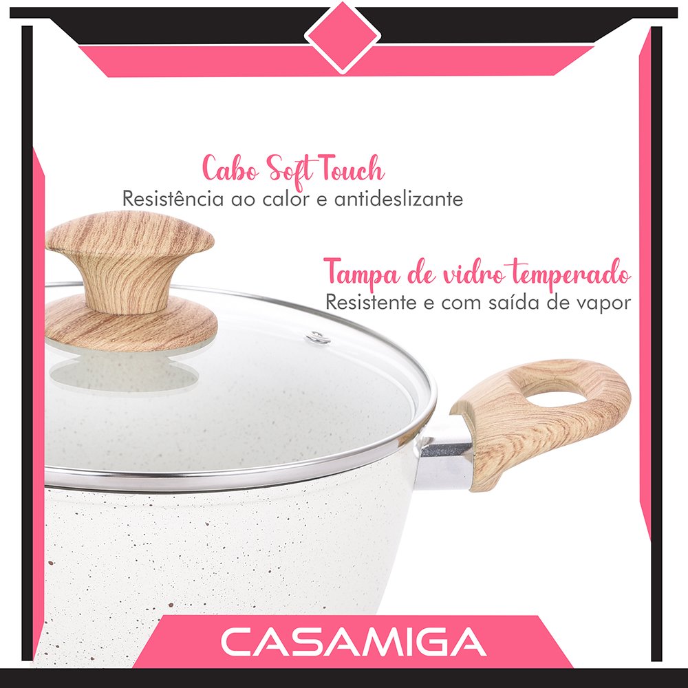 Caçarola Indução Cerâmica 3,7mm 24cm Class Espátula 35cm - 3