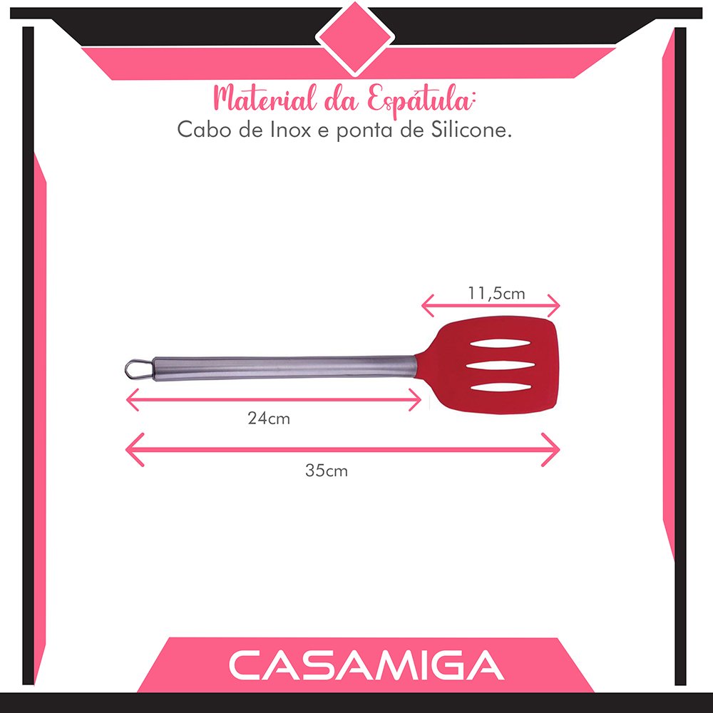 Caçarola Indução Cerâmica 3,7mm 24cm Class Espátula 35cm - 6