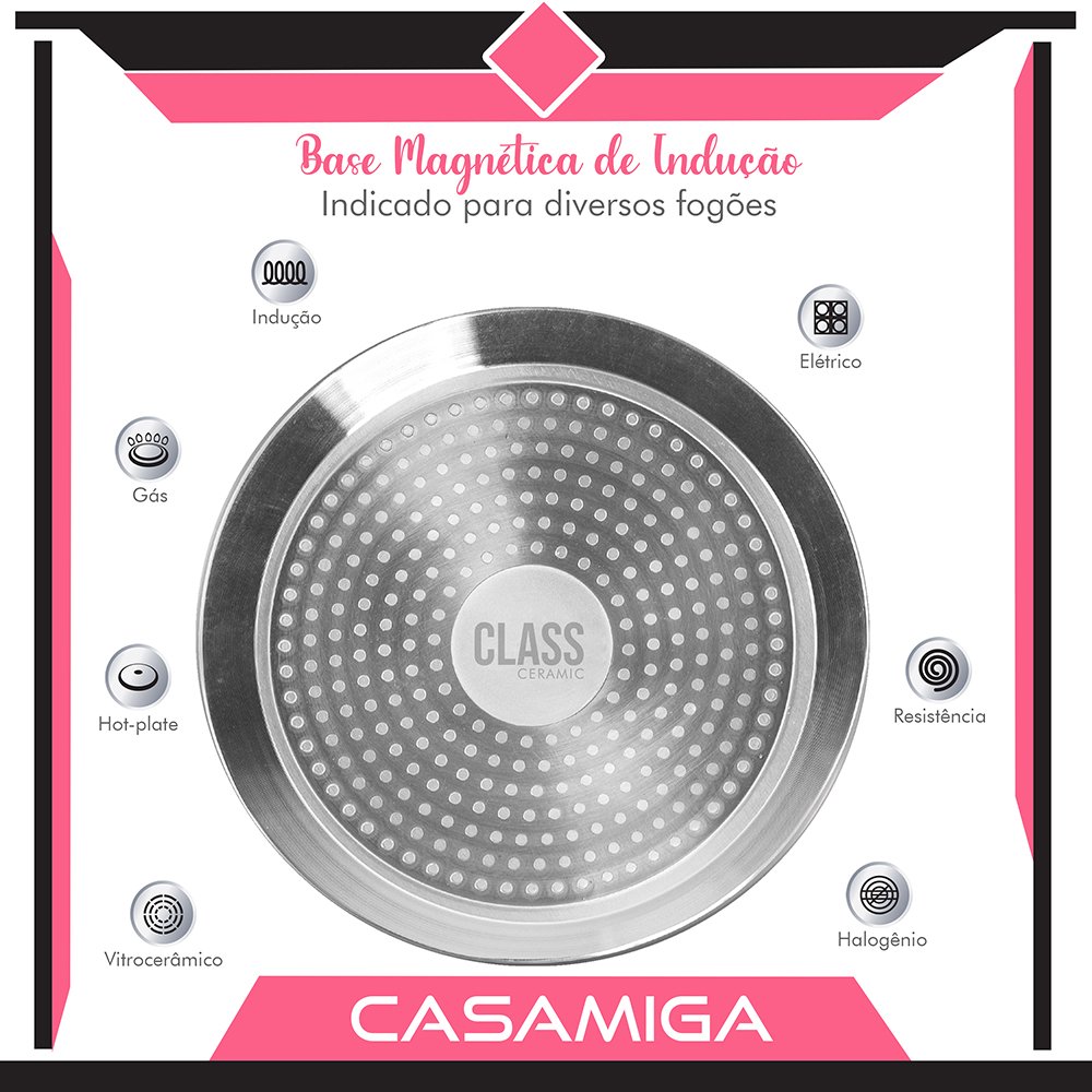 Caçarola Indução Cerâmica 3,7mm 24cm Class Espátula 35cm - 4