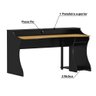 Mesa Gamer em Madeira Maciça - Carvalho/Preto - 3