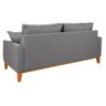 Sofá Fixo de 1,80m Living Beny Luxo em Linho Cinza Claro 185 - 4