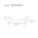 Ver imagem 3 de Kit 8 Prateleiras U 50 x 10cm azul Suporte Invisível