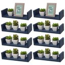 Ver imagem 2 de Kit 8 Prateleiras U 50 x 10cm azul Suporte Invisível