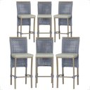 Ver imagem 1 de 6 Banqueta em Alumínio Roma Fendi Corda Náutica Tecido 3
