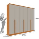 Ver imagem 4 de Guarda Roupa Casal 6 Portas 4 Gavetas Cataguases Tcil