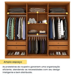 Guarda Roupa Casal 6 Portas 4 Gavetas Cataguases Tcil - 7