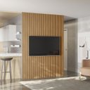 Ver imagem 2 de Painel Ripado 1.8 para Tv até 75 com 2,50 X 1,80 Emily-nature Fosco - Edecasamoveis