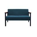 Ver imagem 1 de Namoradeira Minas 2 Lugares Estilo Industrial Gdecor - Tecido Azul