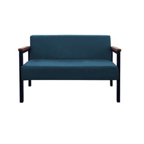 Namoradeira Minas 2 Lugares Estilo Industrial Gdecor - Tecido Azul