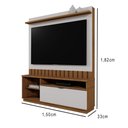 Ver imagem 6 de Estante Home Theater Diamantina Amêndoa/Off White para TV até 60” - Mobler