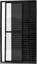 Ver imagem 1 de Porta de Aluminio Balcão 3 Folhas com Fechadura Linha Premium:2,10 X 1,20/preto