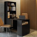Ver imagem 1 de Mesa com Estante Escritório Veneza Preto