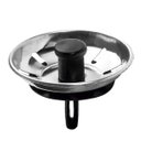 Ver imagem 1 de Cestinha Inox para Válvula Pia 4.1/2 Puxador Preto Padova