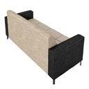 Ver imagem 7 de Sofá Living Decorativo Houston 2 Lugares 180cm Pés em Metal Linho/ PU Bege Escuro/ Preto G33 - Gran