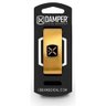 Damper em Couro Legitimo e Tag em Metal Dourado Metalico Dmmd02 - 1